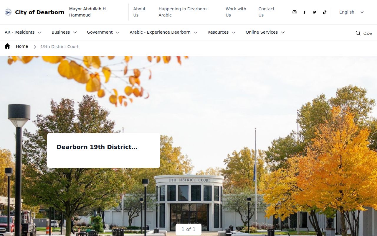 Dearborn 19th District Court warrant case links, location, and hours