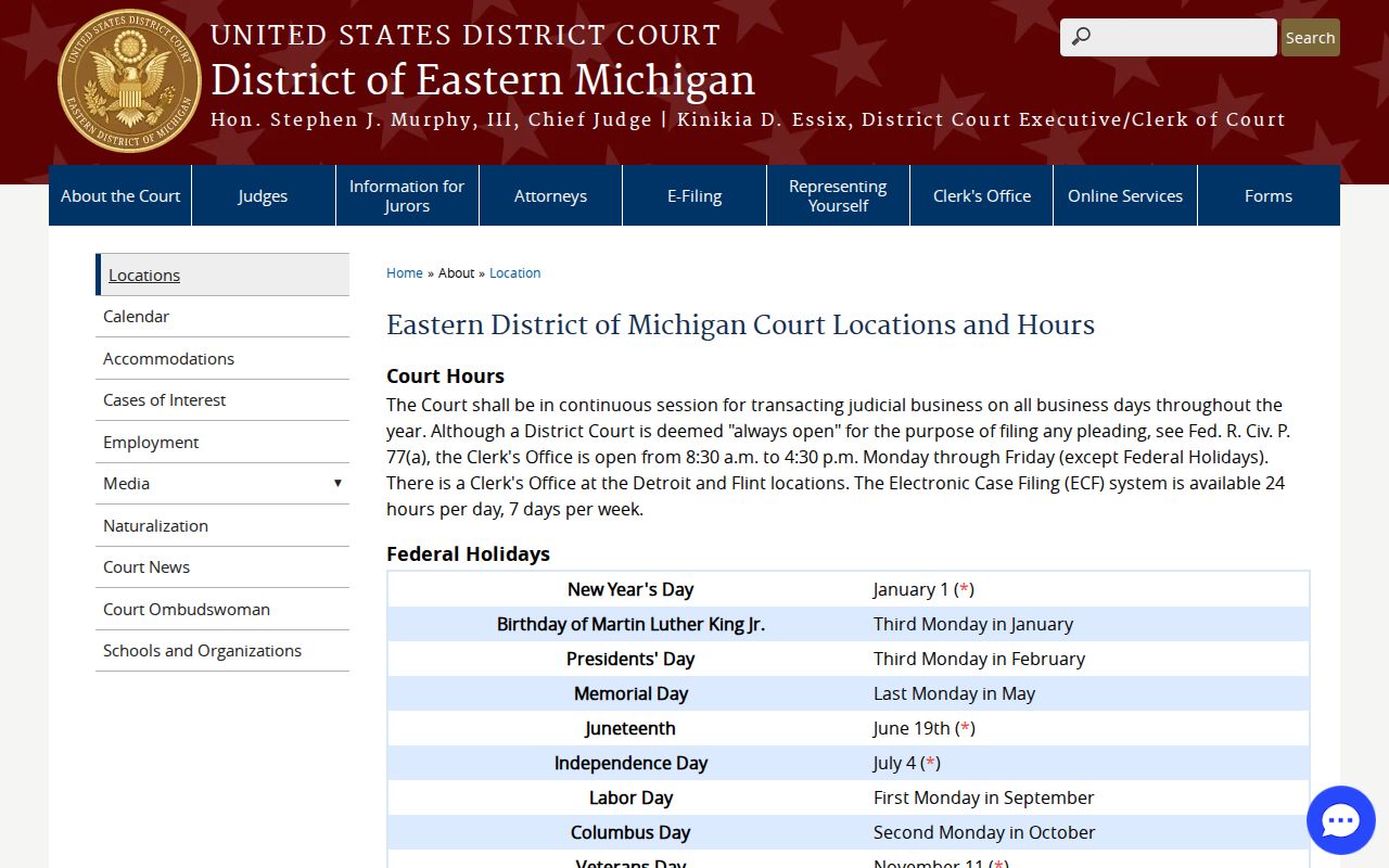 Theodore Levin federal courthouse in Detroit for federal warrant information